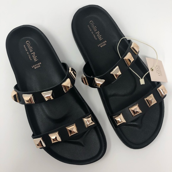 Giulia Palai Shoes - Giulia Palai Women’s Leather Sandal Size 7.5 Black